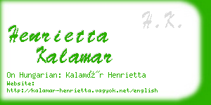 henrietta kalamar business card